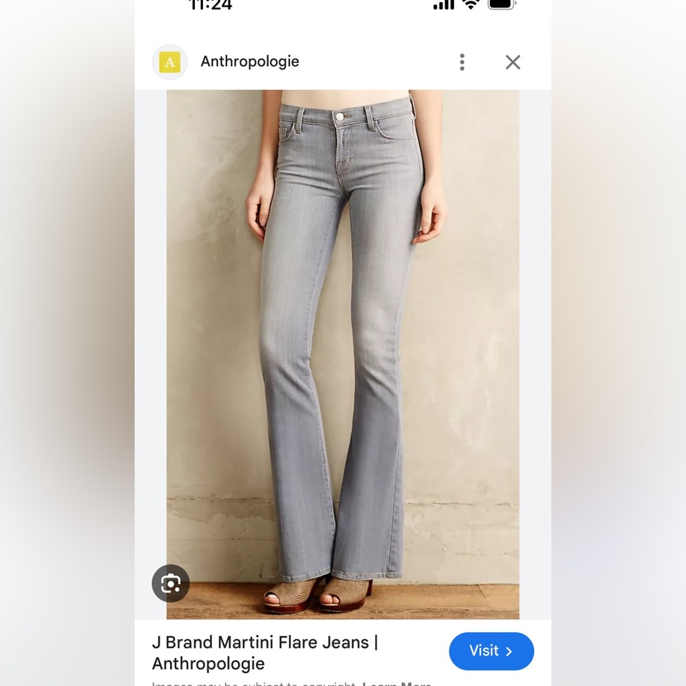 J Brand Gray Flare Jeans